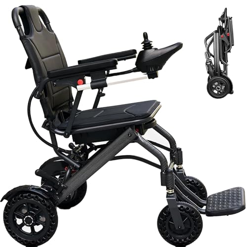 Ultra Lightweight Foldable Electric Wheelchair for Adults, 13 kg Portable Power Chair, 19 km Range