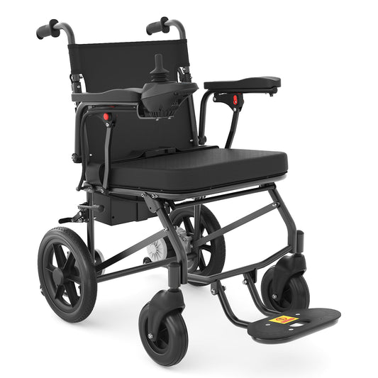 Lightweight Foldable Electric Wheelchair for Adults, Portable Power Chair, 12 Mile Range