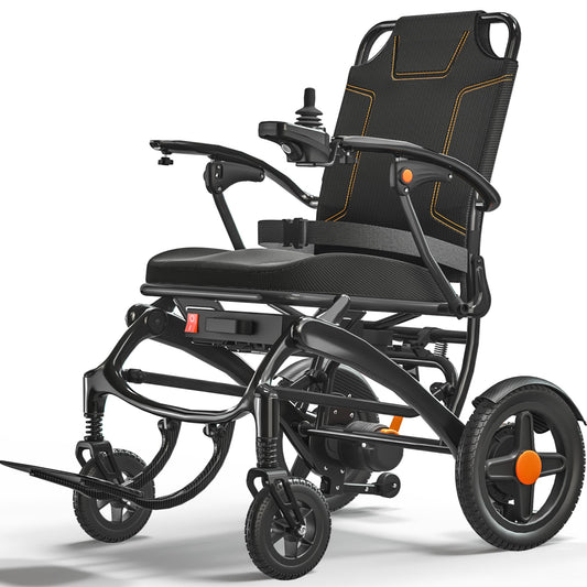Foldable Electric Wheelchair for Adults, 35 lb Carbon Fiber Power Chair, 18 Mile Range